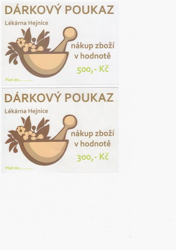 dárkové poukázky